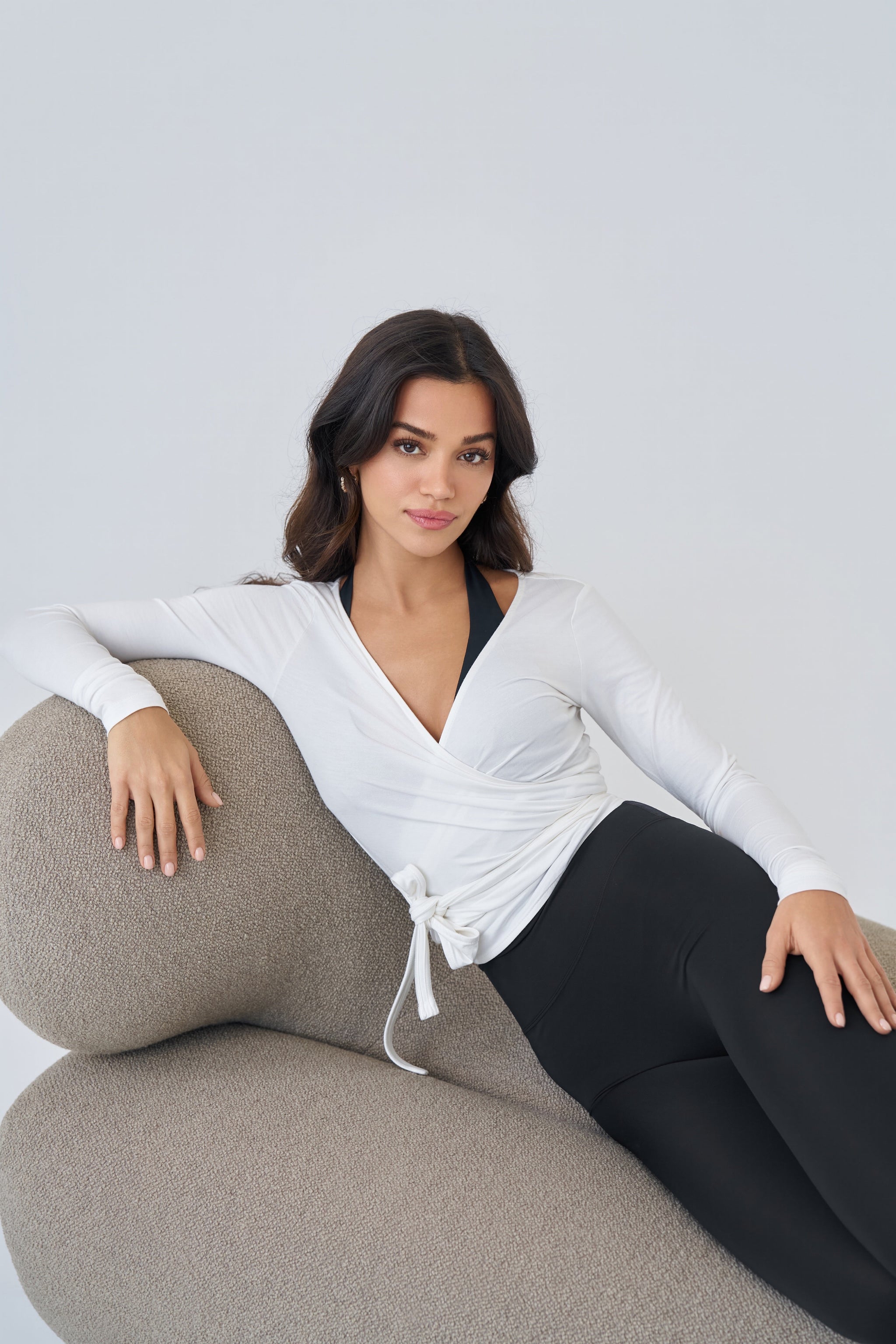 'Diana' Super Soft Modal Wrap Bolero | White