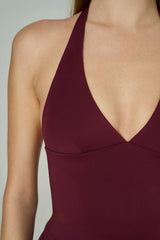 'Monroe' Sculpt Sports Top | Burgundy