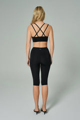 'Audrey' High Waist Capri | Black