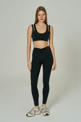 '2much' Double Layer Sports Bra | Black