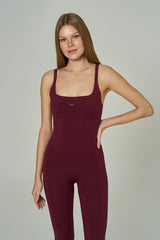 'Timeless' Scoop Neck Tank Top | Burgundy
