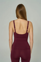'Timeless' Scoop Neck Tank Top | Burgundy