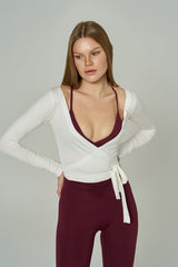 'Diana' Super Soft Modal Wrap Bolero | White