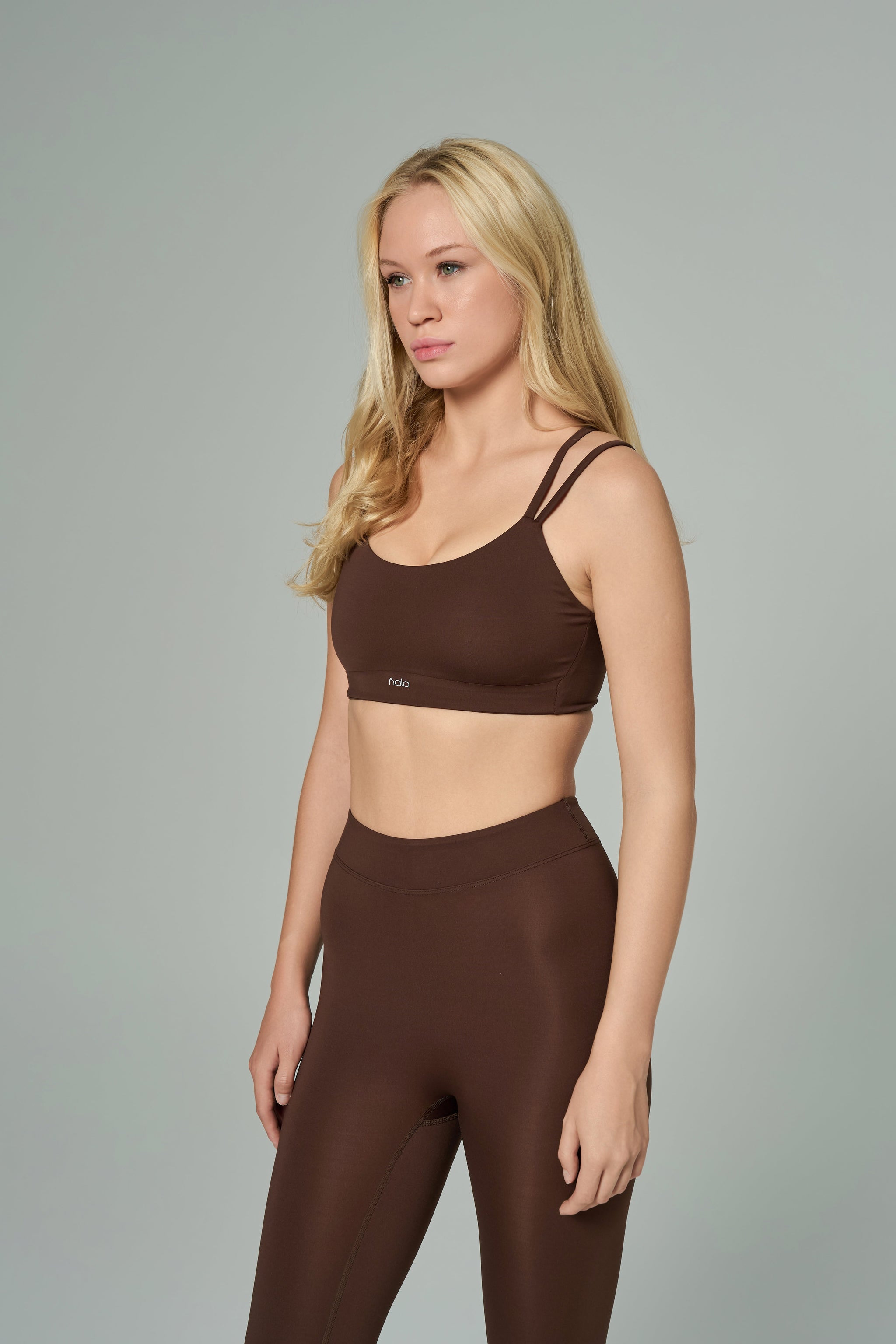 'Jennifer' Strappy Sports Bra | Brown