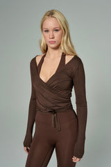 'Diana' Super Soft Modal Wrap Bolero | Brown