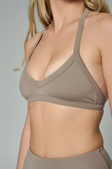 'Scarlet' Backless Halter Neck Sports Bra | Mink