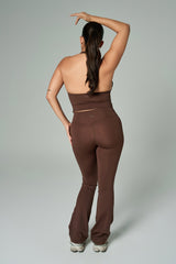 'Monroe' Sculpt Sports Top | Brown